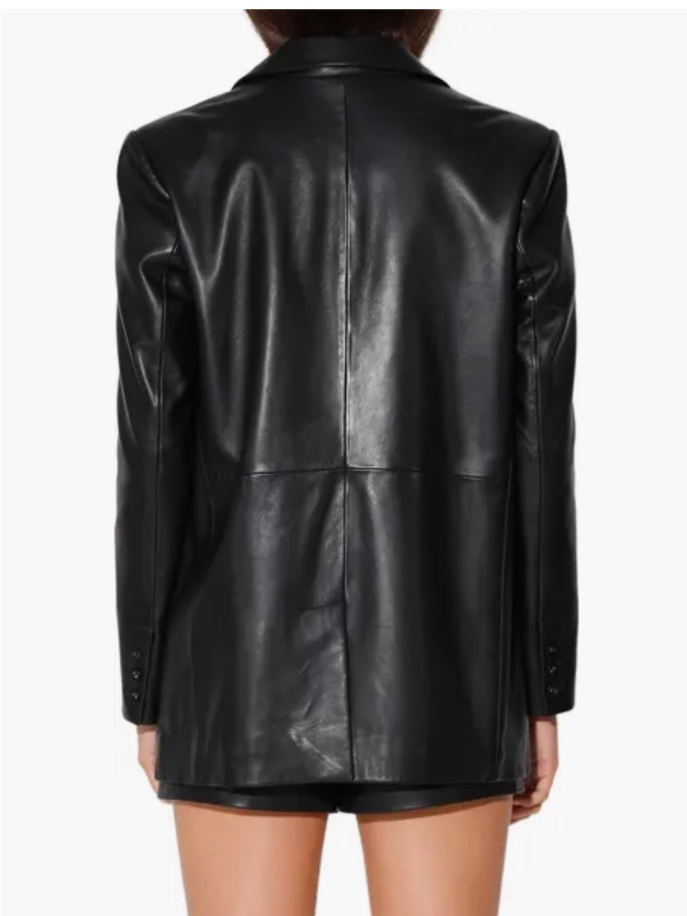 NWOT Walter Baker Black 100% Lamb Leather Blazer Size XL - Picture 12 of 16
